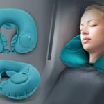 Portable Push Button Inflatable U-Shaped Neck Pillow,Best Amazon Deals