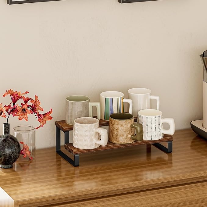 2-Step Wooden and Iron Spice Rack Organizer MultipurposeBest Amazon Deals
