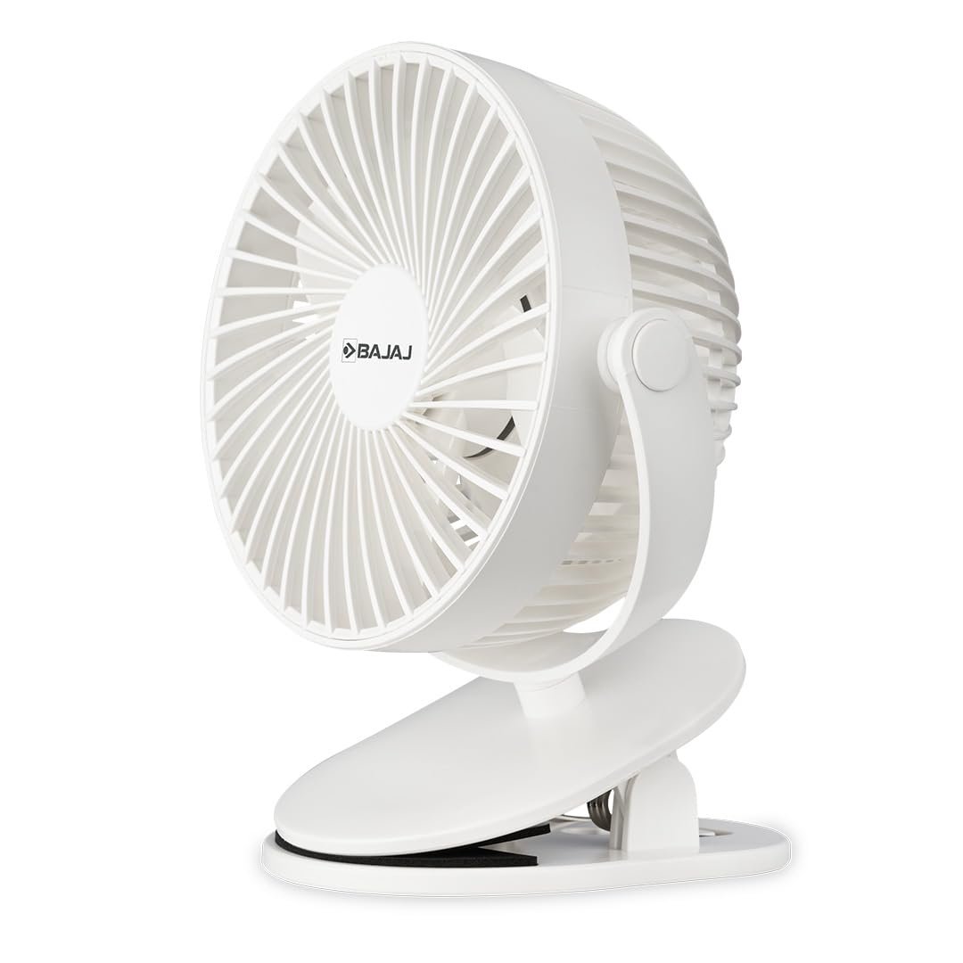 Bajaj Pygmy Mini Fan 110MM | USB Charging | Multi-ClipBest Amazon Deals