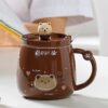Vasukie Bear Coffee Mug with Lid & Steel Spoon, Mugs forBest Amazon Deals Vasukie Bear Coffee Mug with Lid & Steel Spoon, Mugs forBest Amazon Deals