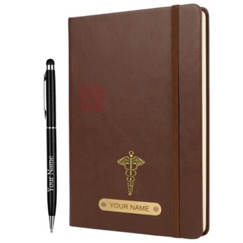 Zift Personalized Name & Charm Leather HardCover DiaryBest Amazon Deals