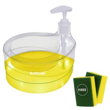 Solitude Double-Layer Soap Dispenser with 2 Sponges,Best Amazon Deals