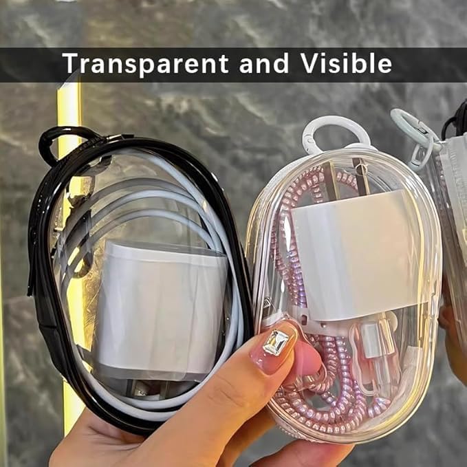 Rishik Travel Cable Organiser, Clear Compact Storage BagBest Amazon Deals