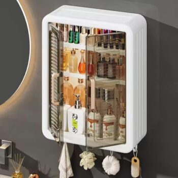 RIOMAX Plastic Wall Mounted Self Adhesive Bathroom ShelfBest Amazon Deals