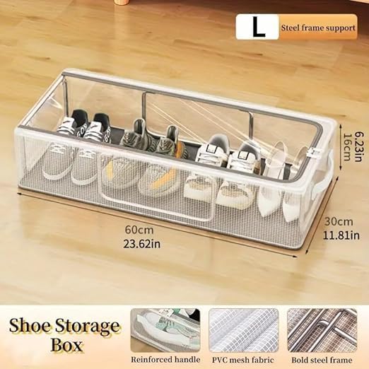 Shoe Storage Box  Clear Plastic Stackable Shoe OrganizerBest Amazon Deals