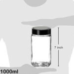 Airtight Glass Storage Jar 1000ml Set of 4 with Black LidBest Amazon Deals