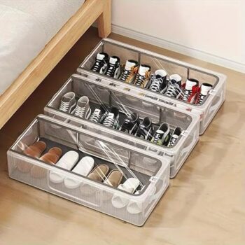 Shoe Storage Box  Clear Plastic Stackable Shoe OrganizerBest Amazon Deals