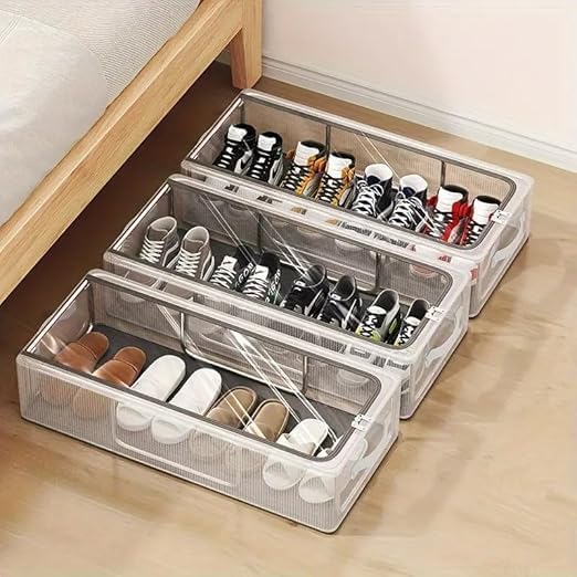 Shoe Storage Box  Clear Plastic Stackable Shoe OrganizerBest Amazon Deals
