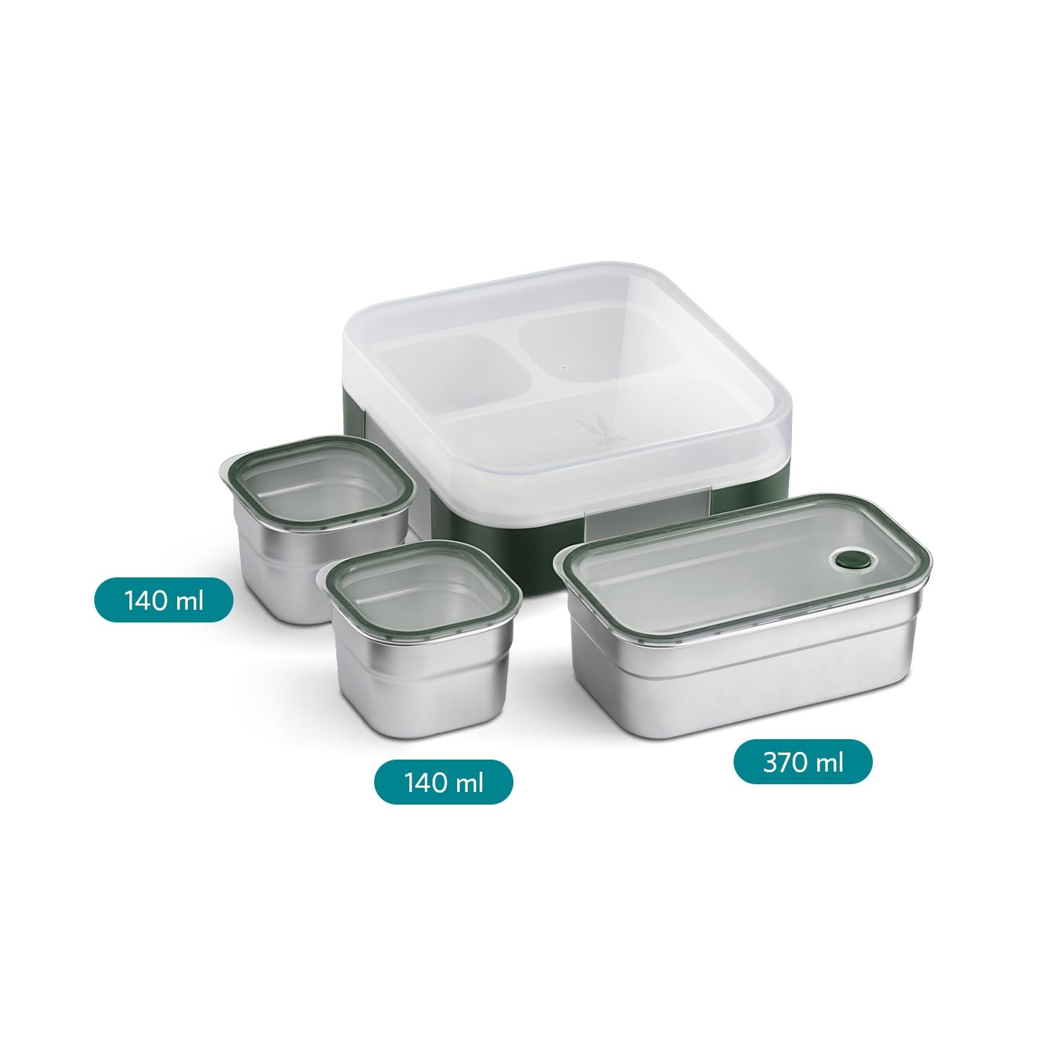 VAYA Tydbyt Lunch Box for Boys, 3 Stainless SteelBest Amazon Deals