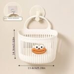 Cute Wall Mounted Storage Basket with Handle | Punch-FreeBest Amazon Deals