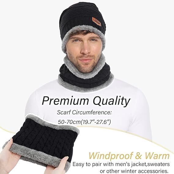 Fitness Mantra Beanie Cap & Muffler for Men & Women|Best Amazon Deals