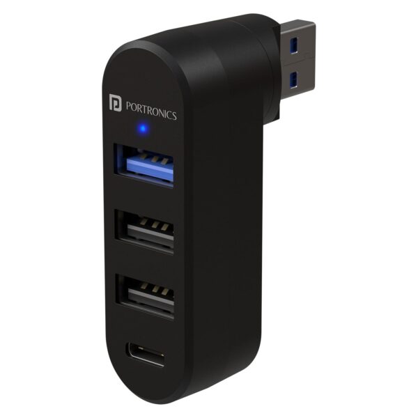 Portronics MPort Spin 4-in-1 USB Hub Dock with Type-C,Best Amazon Deals
