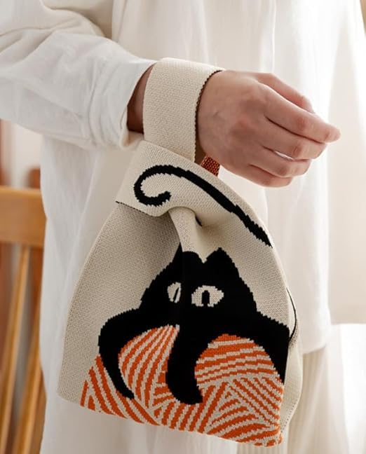 Kawn Crochet Wrist Handbag for Women Wristlet Sleeve KnotBest Amazon Deals