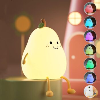 One94Store Rechargeable Silicone Pear Night Lamp  TouchBest Amazon Deals