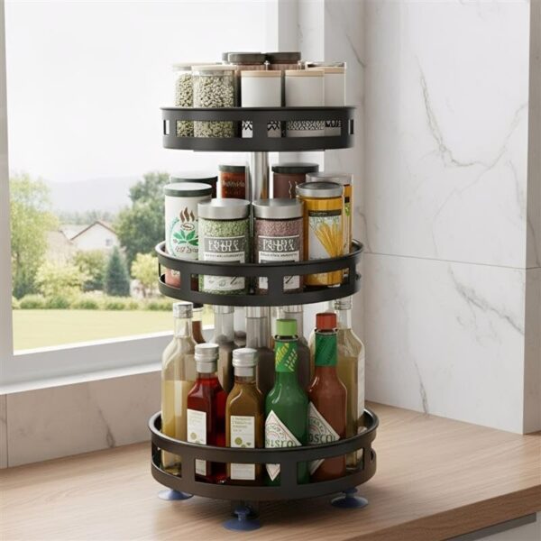 JD FRESH 3-Tier 360 Rotating Spice RackBest Amazon Deals