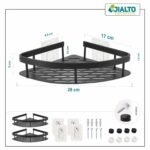 JIALTO 2 PCS Aluminum Bathroom Corner Shelf forBest Amazon Deals