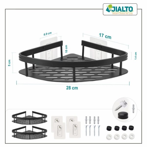 JIALTO 2 PCS Aluminum Bathroom Corner Shelf forBest Amazon Deals