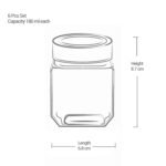 Treo By Milton Cube Storage Glass Jar Set of 6, 180 mlBest Amazon Deals