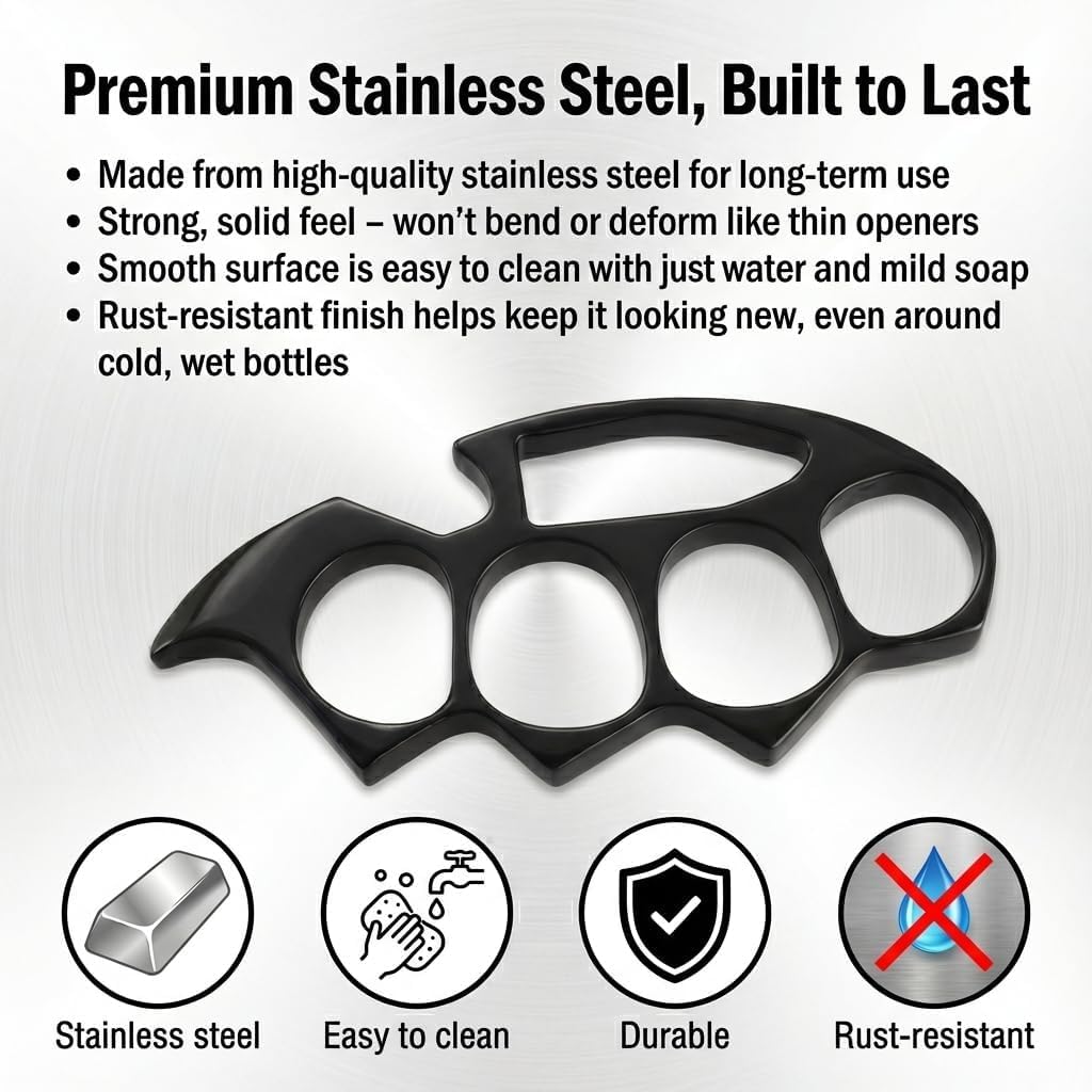 Stainless Steel Bottle Cap Opener – Compact & LightweightBest Amazon Deals