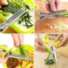 Stainless Steel 5 Blade Herbs Vegetable Shredding ScissorBest Amazon Deals