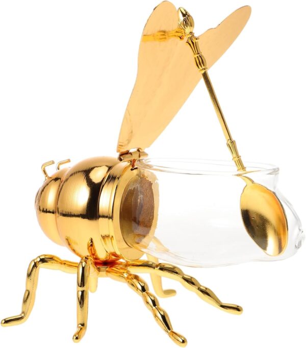 1Pack, Bee Shaped Glass Honey Jar with Airtight Lid andBest Amazon Deals 1Pack, Bee Shaped Glass Honey Jar with Airtight Lid andBest Amazon Deals