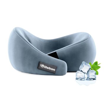 Billebon Gel Infused Memory Foam Neck Pillow, TravelBest Amazon Deals Billebon Gel Infused Memory Foam Neck Pillow, TravelBest Amazon Deals