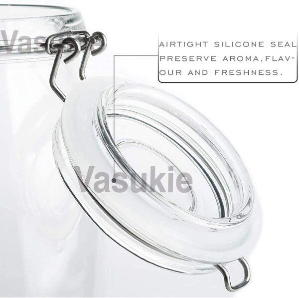 Vasukie Glass Jars with Airtight Lids Wide Mouth StorageBest Amazon Deals