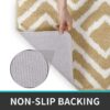 Microfiber Shaggy Striped Design Bath Mat | Non Slip TPRBest Amazon Deals