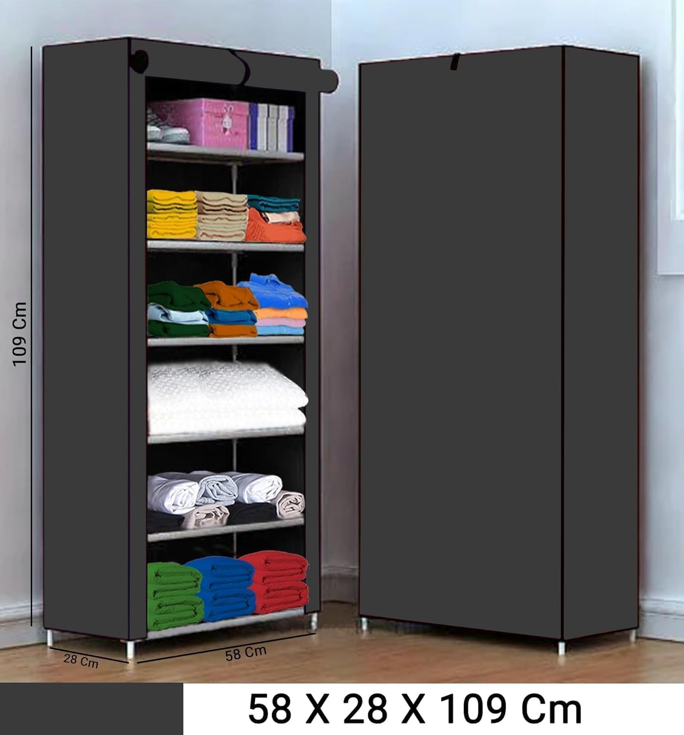 YouCopia Foldable Fabric Wardrobe Closet with Shelves &Best Amazon Deals