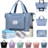 Royals hub Large Capacity Folding Travel Tote Bag, Oxford Fabric Waterproof