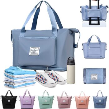 Royals hub Large Capacity Folding Travel Tote Bag, Oxford Fabric Waterproof Royals hub Large Capacity Folding Travel Tote Bag, Oxford Fabric Waterproof