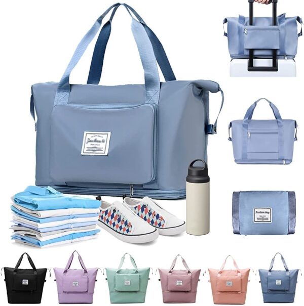 Royals hub Large Capacity Folding Travel Tote Bag, Oxford Fabric Waterproof