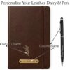 Zift Personalized Name & Charm Leather HardCover DiaryBest Amazon Deals