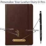 Zift Personalized Name & Charm Leather HardCover DiaryBest Amazon Deals