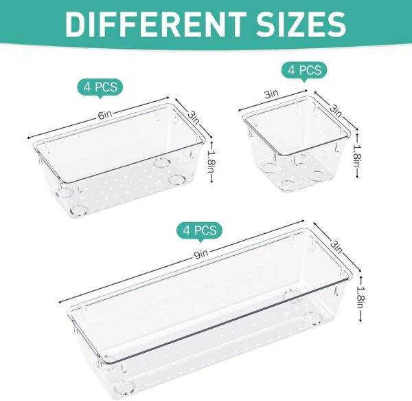 Zollyss Desk Drawer Organizer Trays Various Size BathroomBest Amazon Deals