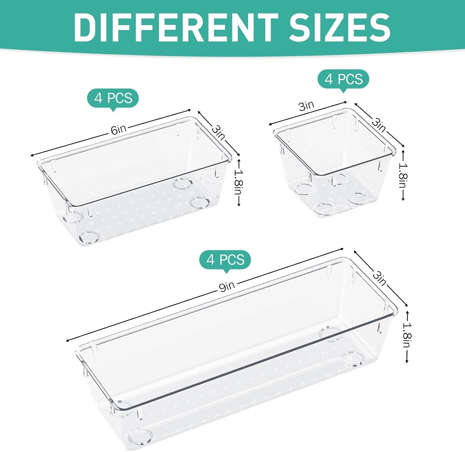 Zollyss Desk Drawer Organizer Trays Various Size BathroomBest Amazon Deals