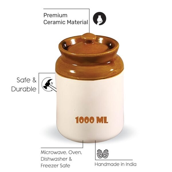 Handmade Ceramic Pickle Jar with Lid | Achar Container |Best Amazon Deals