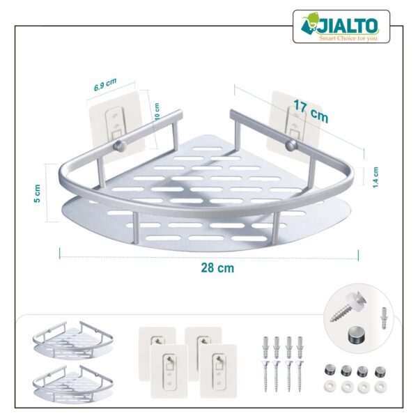 JIALTO Aluminum Bathroom Shelf for Wall Gold Wall MountedBest Amazon Deals