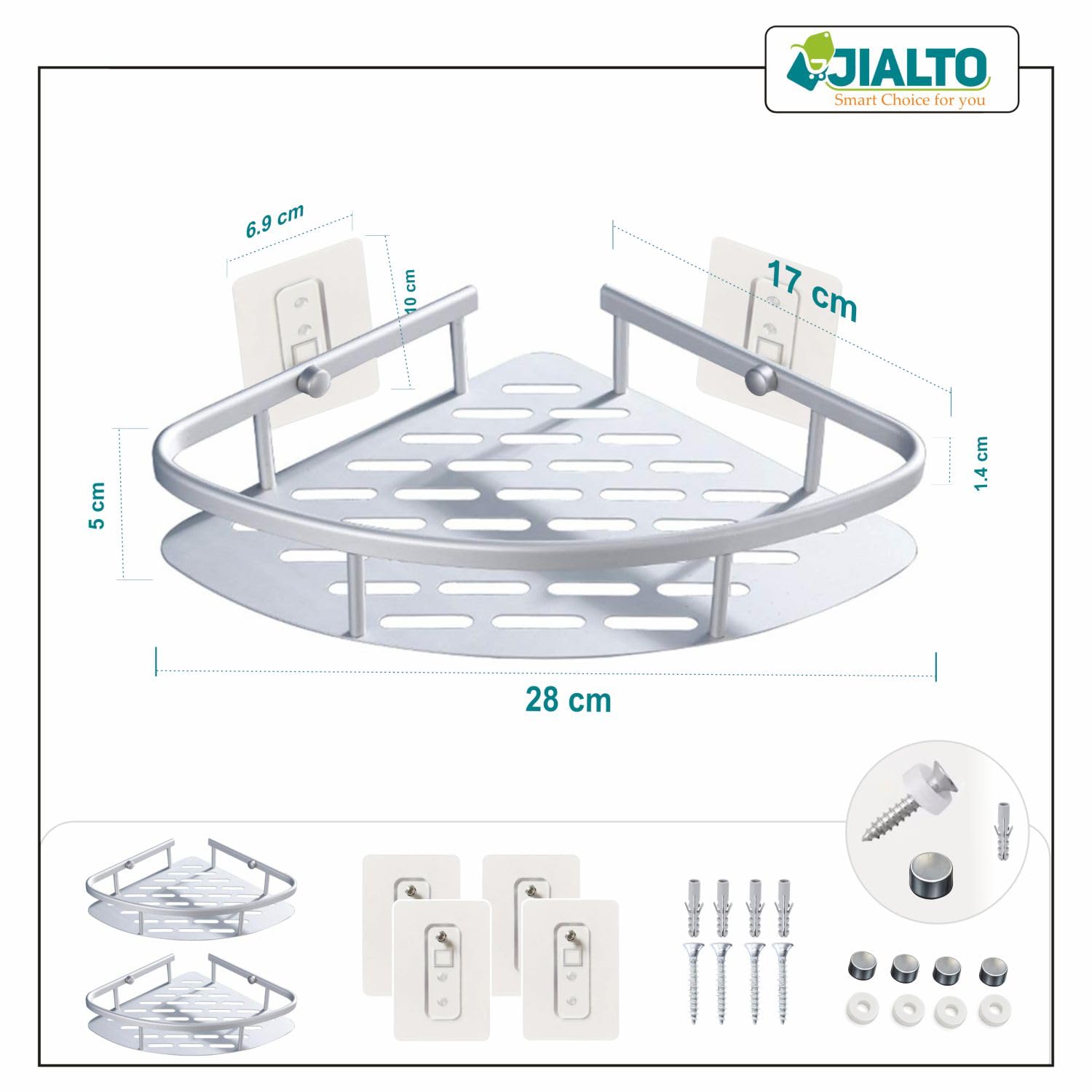 JIALTO Aluminum Bathroom Shelf for Wall Gold Wall MountedBest Amazon Deals
