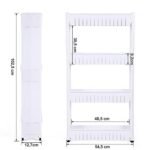 FLIPZON Slim Rolling Storage Rack  4-Tiered Shelf PlasticBest Amazon Deals