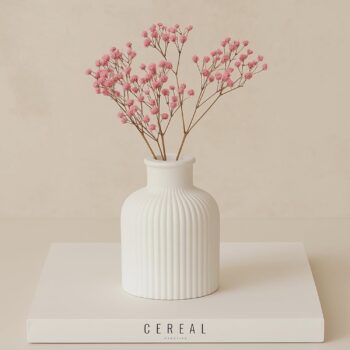 Mini Concrete Stripe Vase (9 cm) | Tiny Decorative FlowerBest Amazon Deals