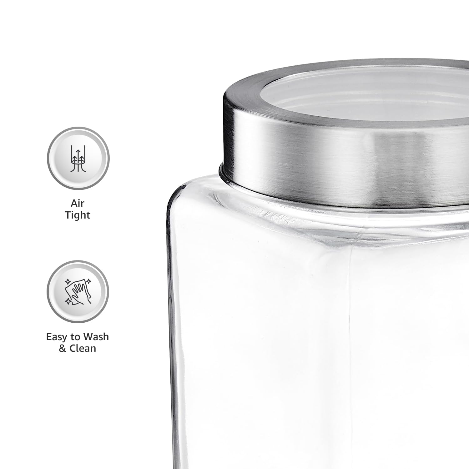 Amazon Brand – Solimo – Set of 6 Glass Jars – 650 ml -Best Amazon Deals