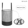 PrettyKrafts 45L Non Woven Wave Printed Round FoldableBest Amazon Deals