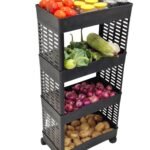 Plastic Multipurpose 4-Tier Rolling Storage Cart withBest Amazon Deals