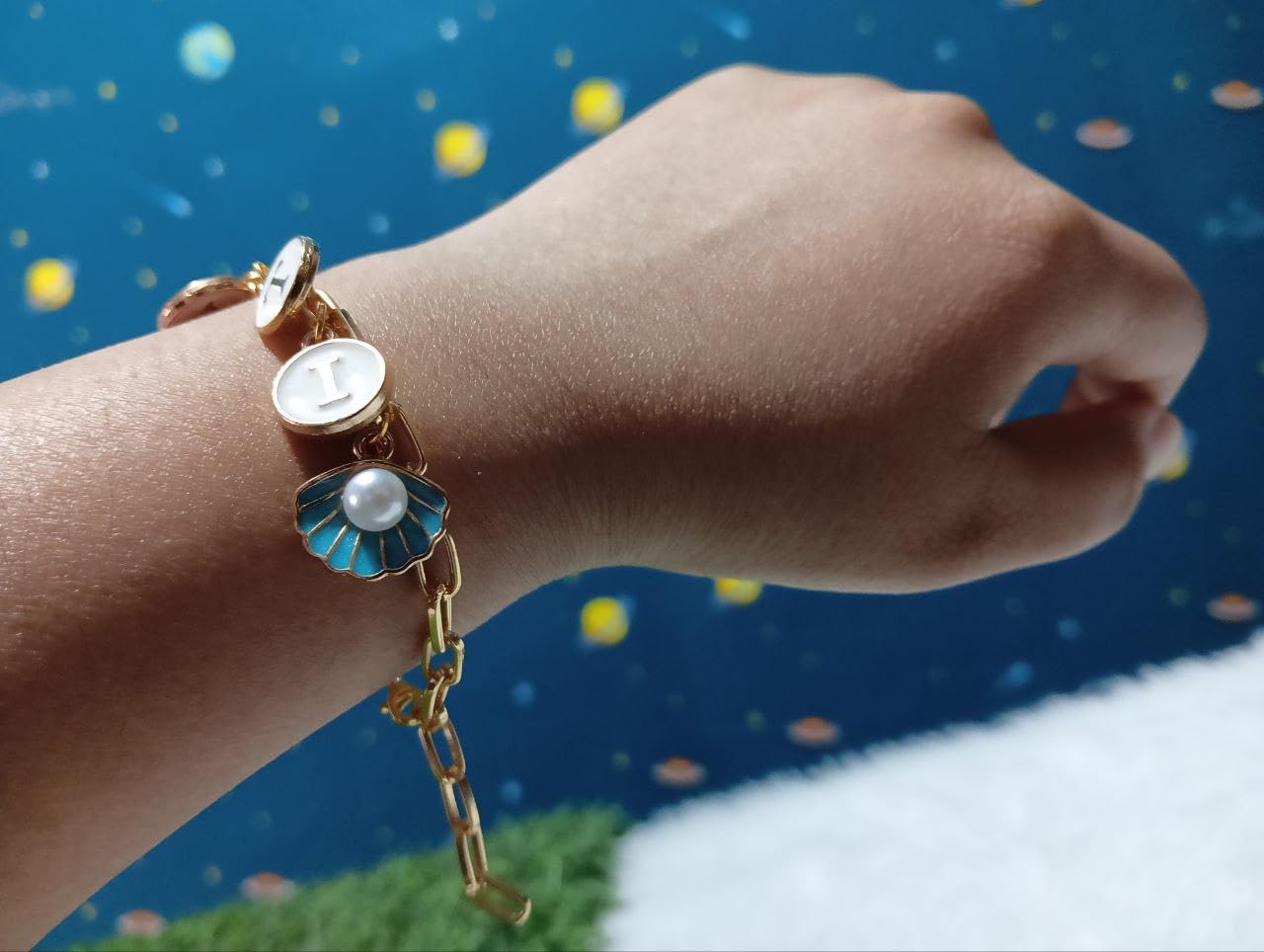 Personalized Charm Name Bracelet | Gold Plated MetalBest Amazon Deals