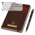Zift Personalized Name & Charm Leather HardCover DiaryBest Amazon Deals