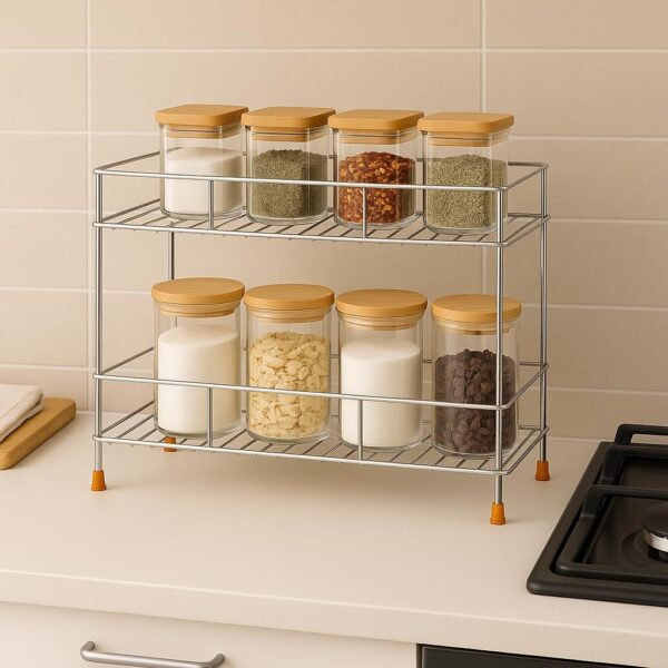 2-Tier Stainless Steel Kitchen Storage Spice Rack andBest Amazon Deals