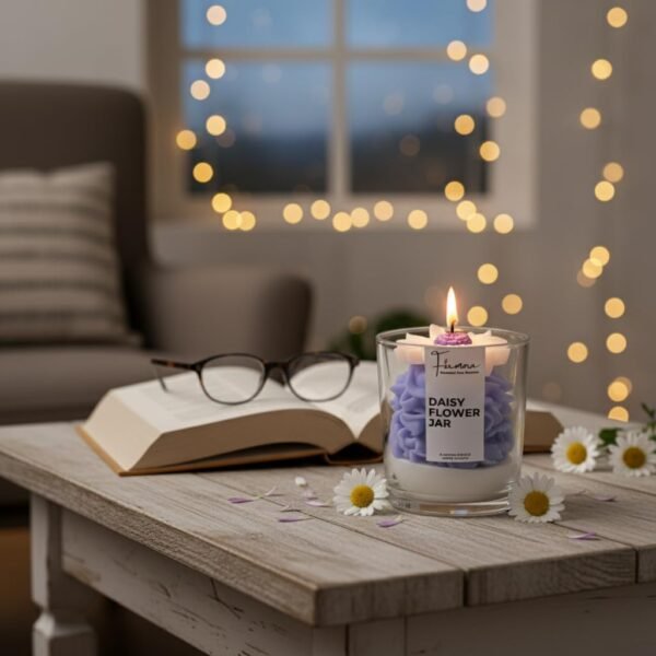 Aesthetic Daisy Flower Scented Jar Candle | CalmingBest Amazon Deals