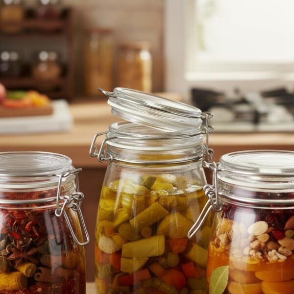 Glass Swing Cap Airtight Glass Storage Jar with Clamp LidBest Amazon Deals