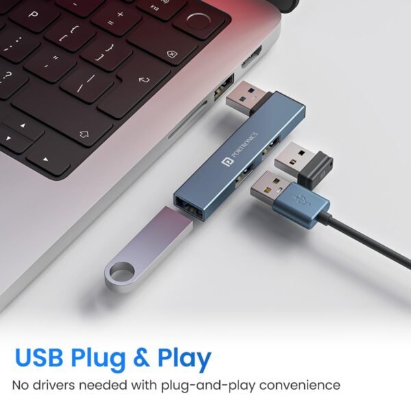 Portronics Mport Mino A USB 3.0 Hub Dock (3-in-1) withBest Amazon Deals